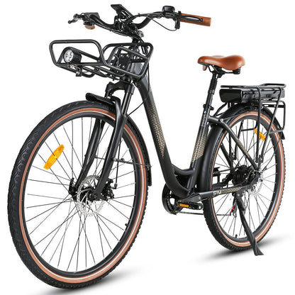 SAMEBIKE RS-A07 500W Motor 36V 13Ah Akku 35KM/H City Freizeit Bequeme Damen E-Bikes Alcovic